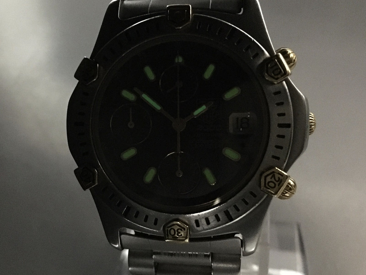 TAG HEUER 2000 165.306 Automatic Chronograph Date Men's Watch 42mm JAPAN