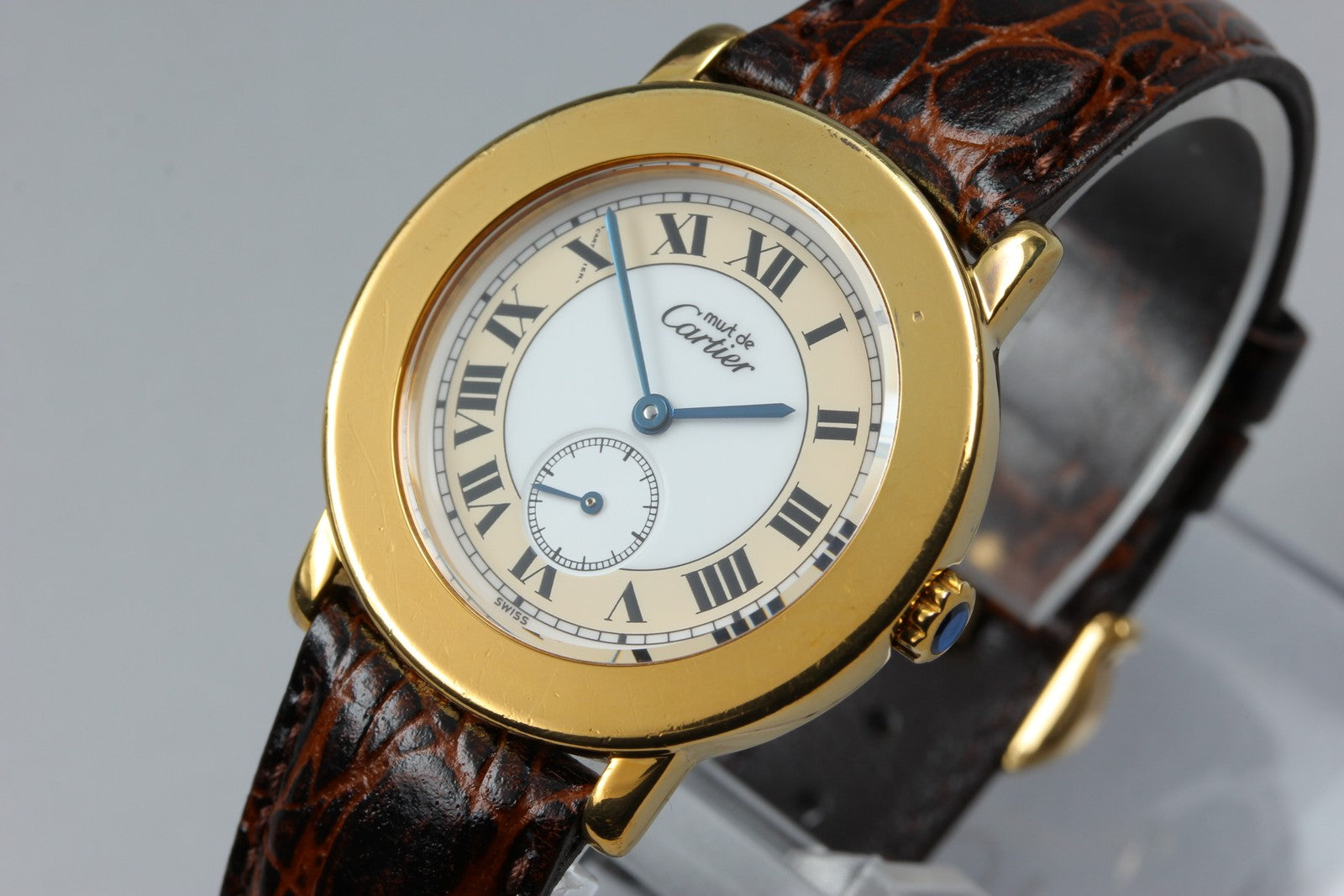 Vintage Cartier Must de Cartier Ronde 1810 1 Gold Brown 32mm Unisex Quartz Watch