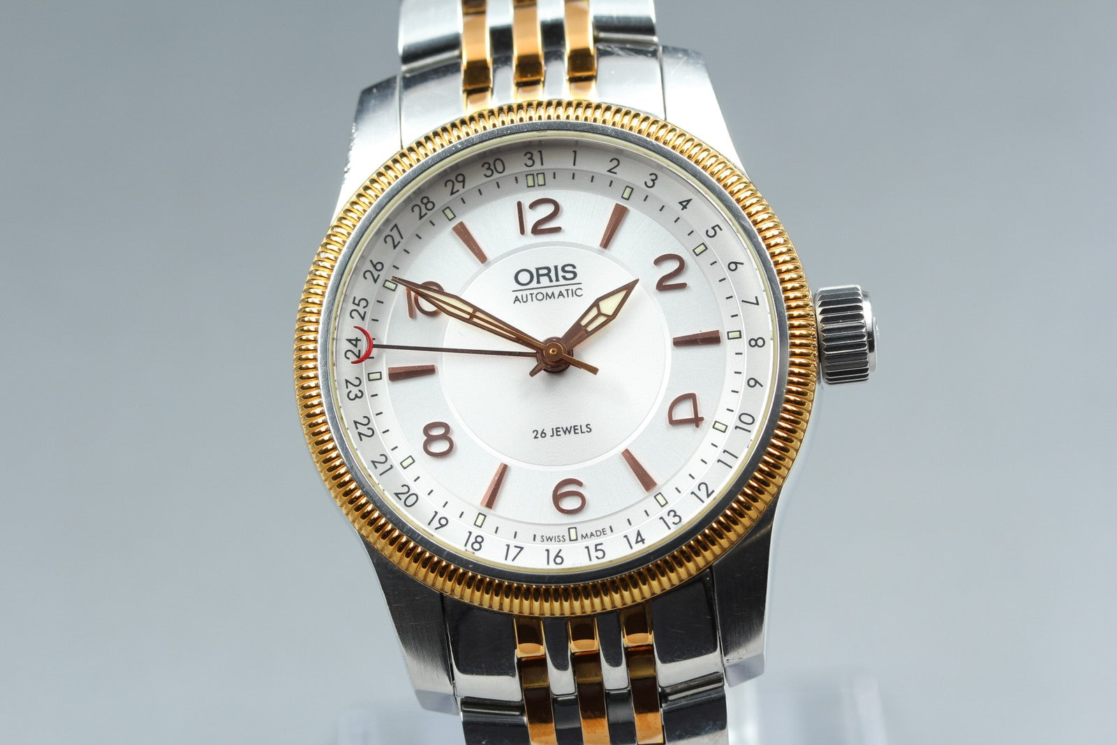 ORIS Big Crown Pointer Date 7628-43 Automatic Silver Men's Watch 39mm JAPAN Box