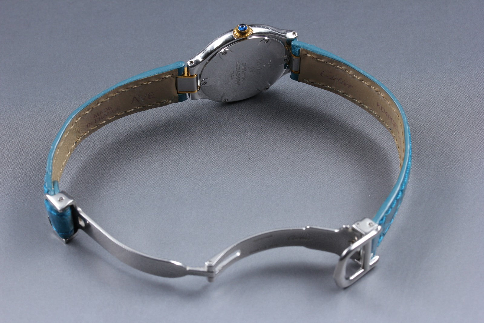 Exc+5 Box Cartier Must de Cartier 21 1340 Blue Silver 27mm Women's Quartz Watch