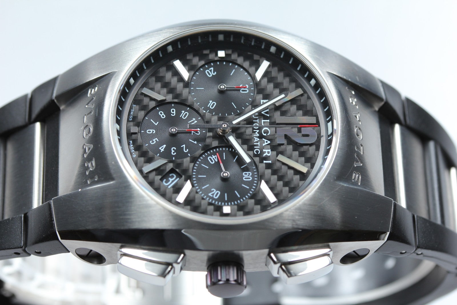 [Exc+5 Box] BVLGARI Ergon EG40SCH Black Chronograph 40mm Automatic Men's Watch