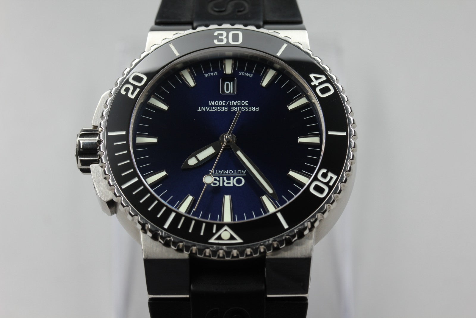 ORIS Aquis 7653 Date Automatic Blue Dial Men's Watch 43mm JAPAN