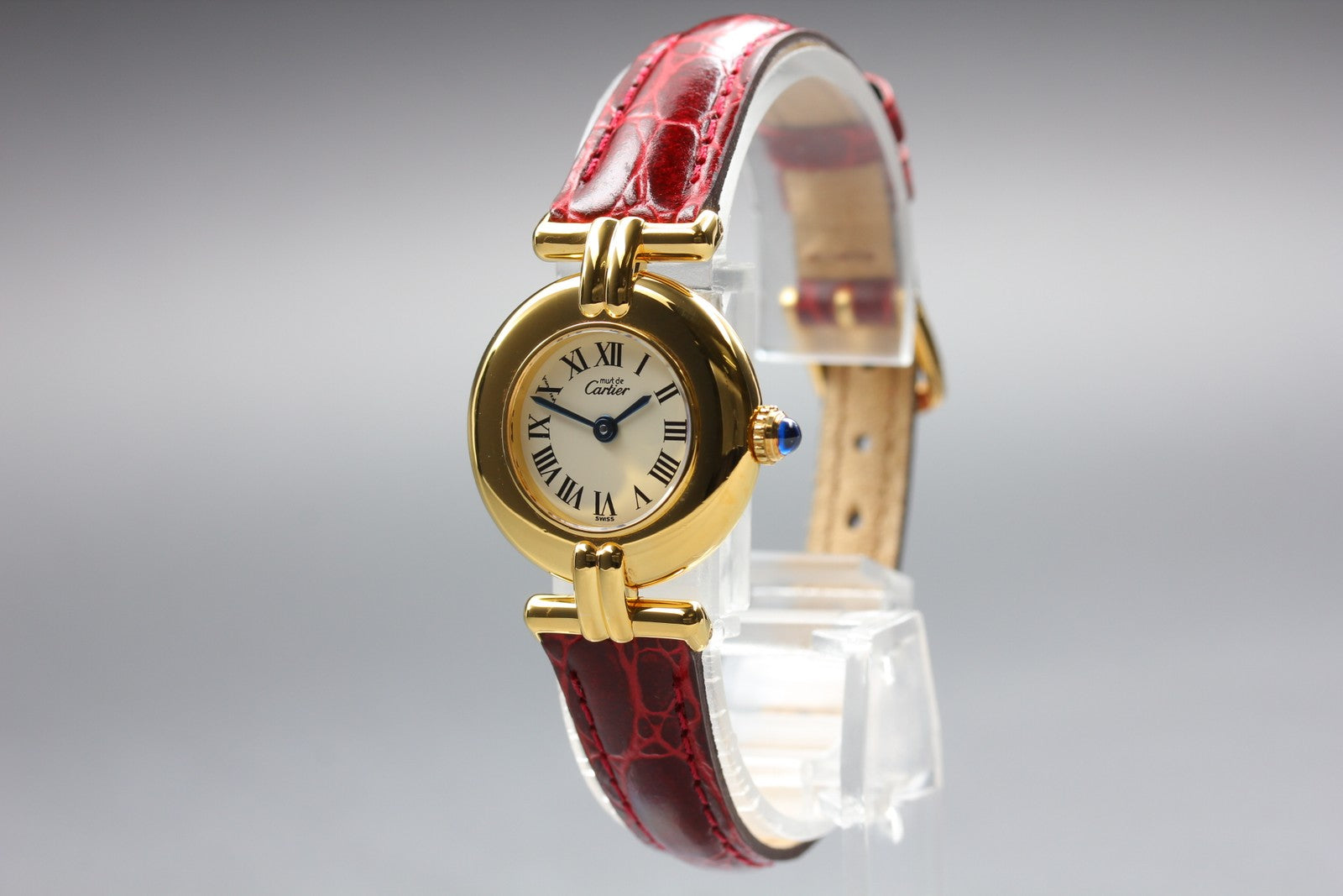 Vintage [Near MINT Pouch] Cartier Must Colisee Vermeil 590002 Women's Qz Watch