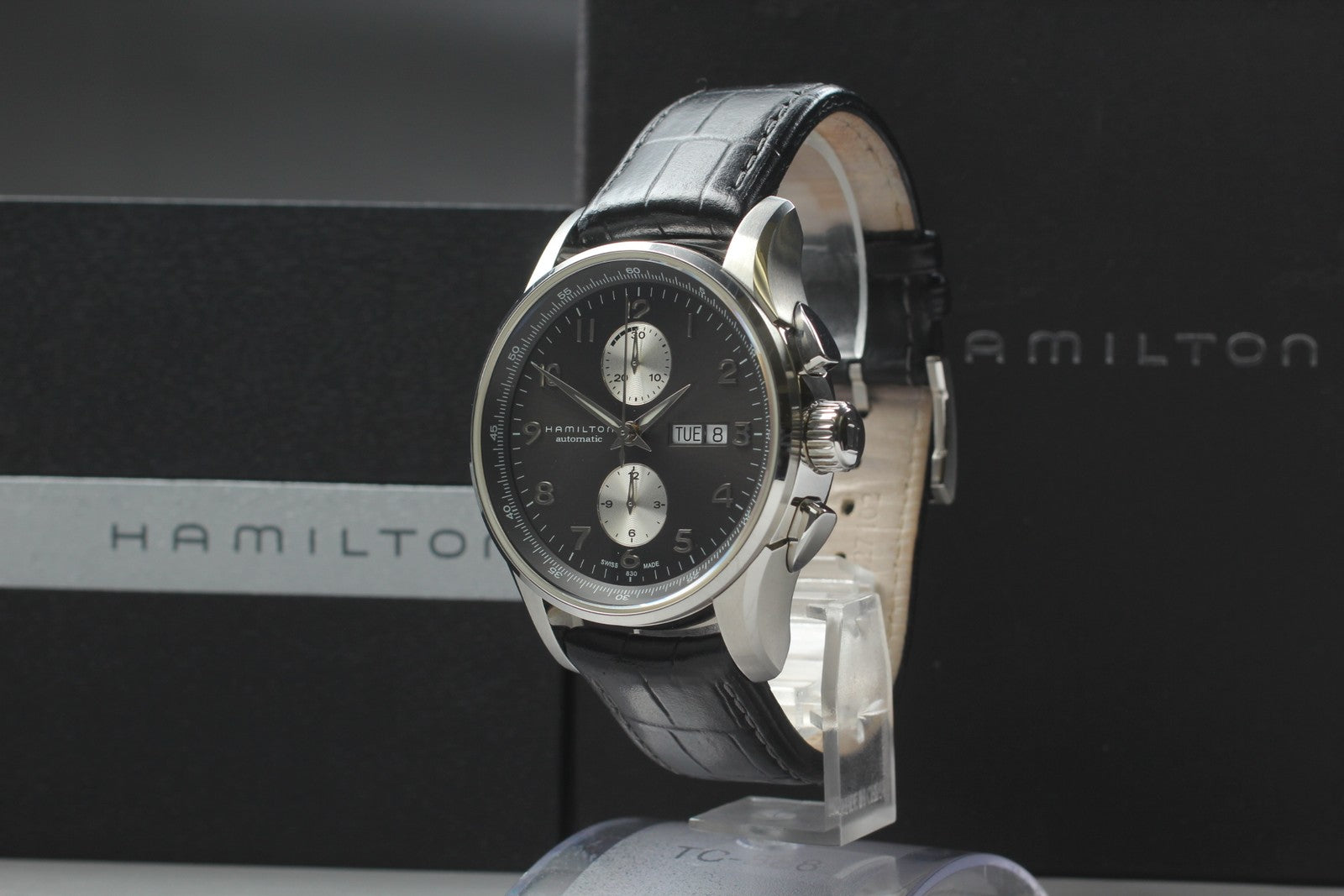 Exc+5* Box HAMILTON Jazzmaster Maestro H327660 Automatic Black Men's Watch JP