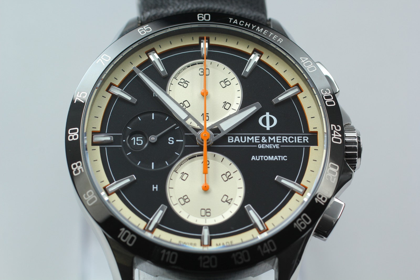 BAUME＆MERCIER Clifton 65843 Automatic Men's Black Dial Watch 44mm JAPAN Box