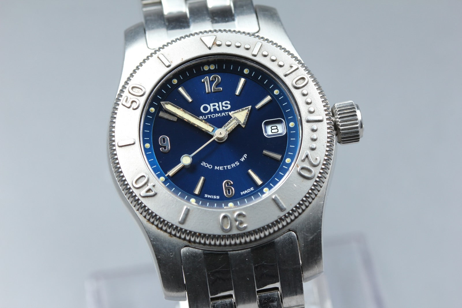 ORIS Big Crown Diver 7508 Automatic Blue Dial Unisex Date Watch 32mm JAPAN Box