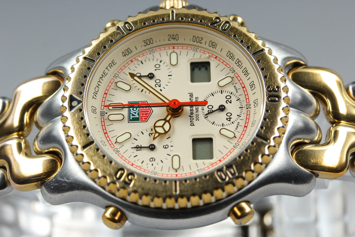 [READ!] TAG HEUER SENNA SEL S/el CG1123-0 Chronograph Men's Quartz Watch Box