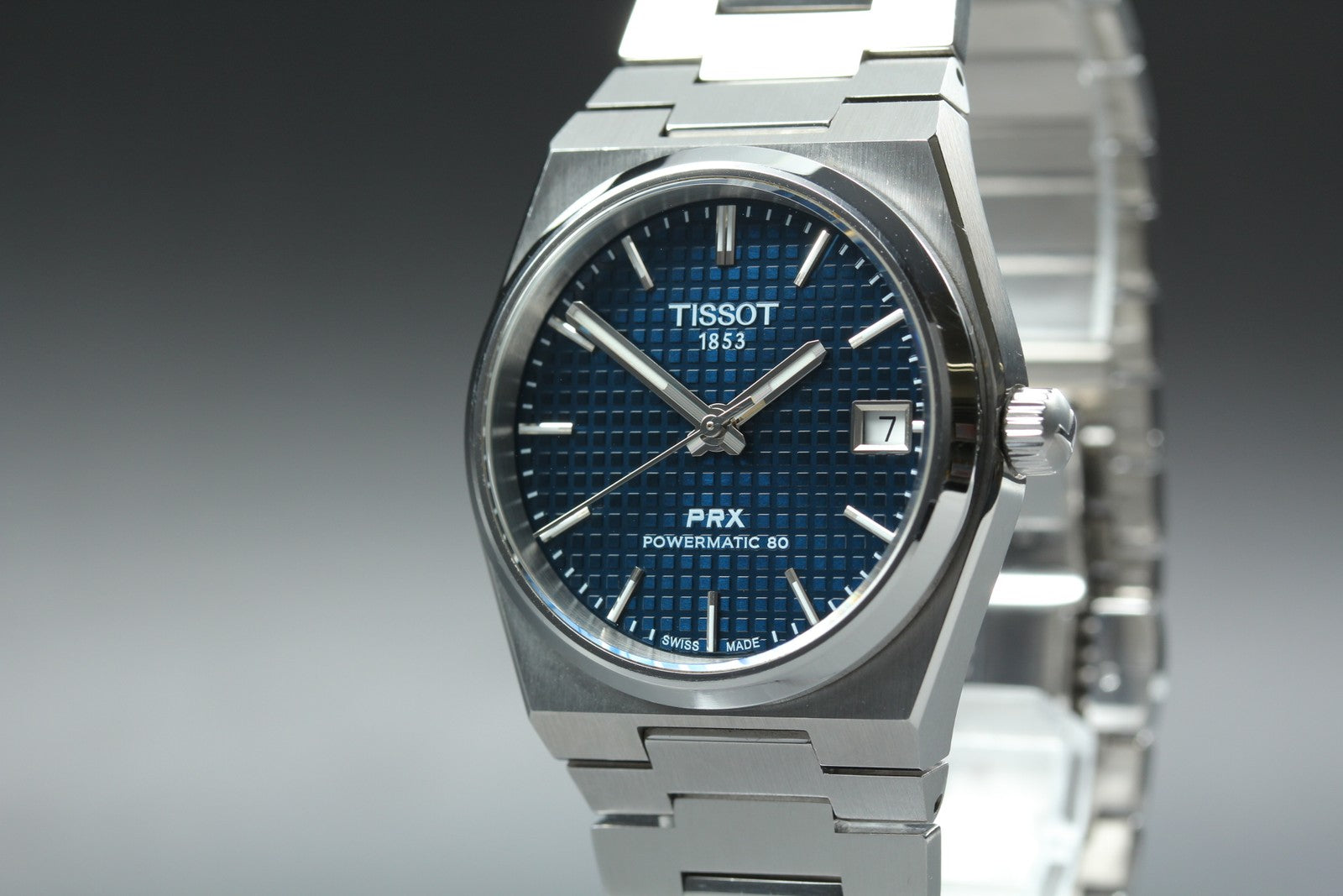 Tissot PRX Powermatic 80 T137207A Automatic Blue Dial Men's Watch 35mm JP JAPAN