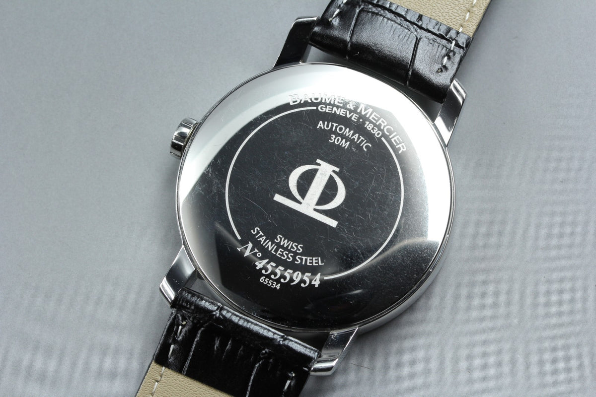 BAUME＆MERCIER Classima 65534 Automatic White Date Men's Watch 42mm JAPAN