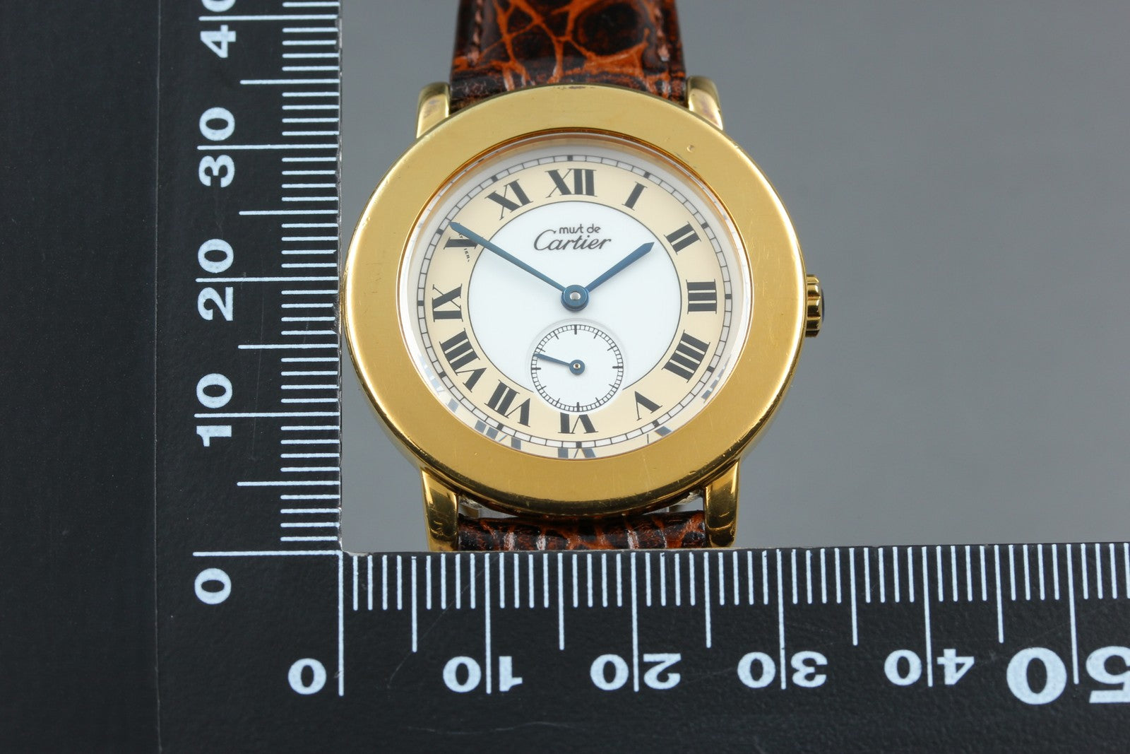 Vintage Cartier Must de Cartier Ronde 1810 1 Gold Brown 32mm Unisex Quartz Watch