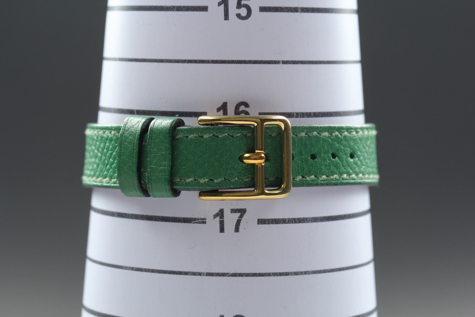 Vintage [Exc+5 Box] HERMES Kelly Watch Gold Green Woman's Quartz Watch JAPAN