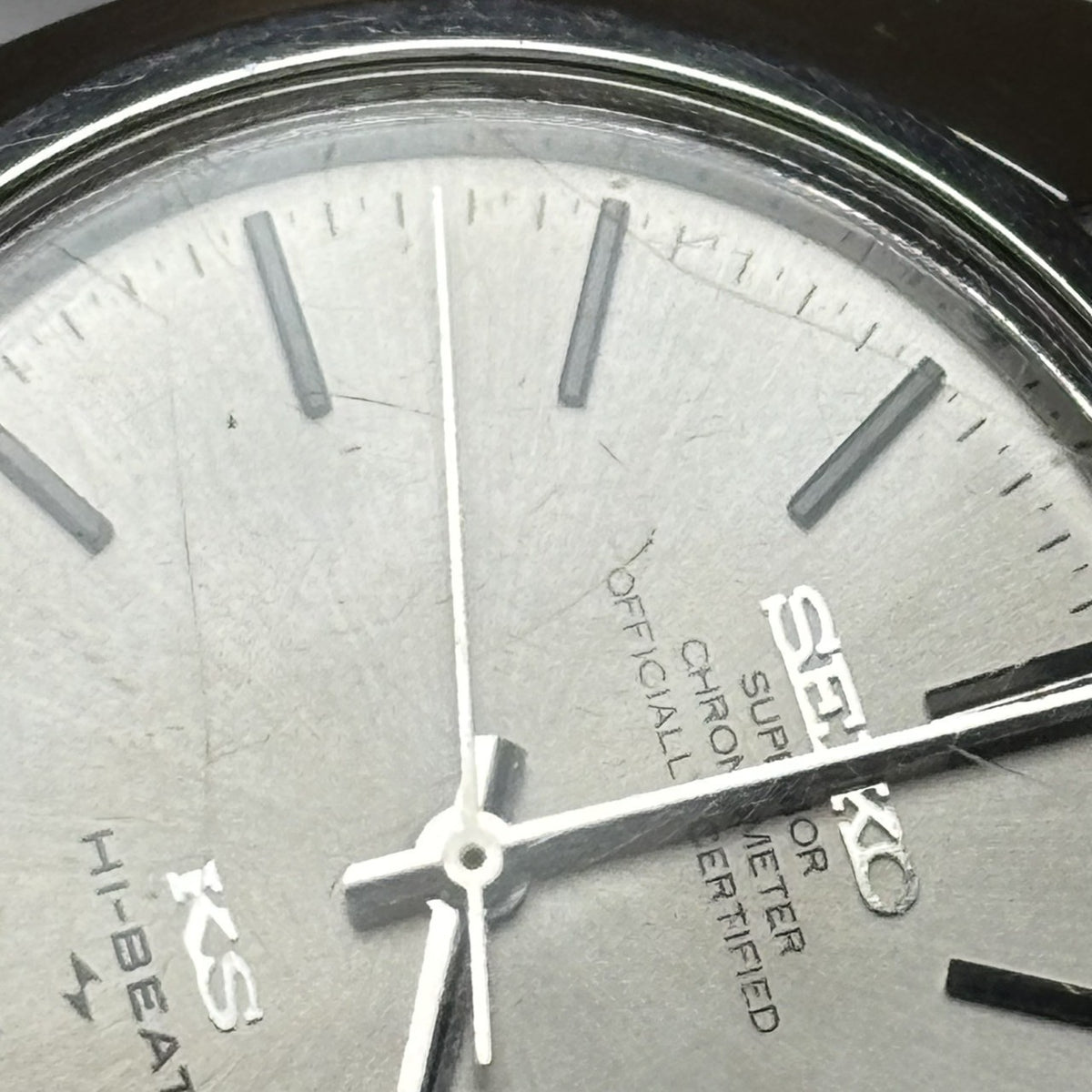 Vintage Exc+4 KING SEIKO HI-BEAT 4502-8010 Silver Hand-winding Men's Watch JAPAN