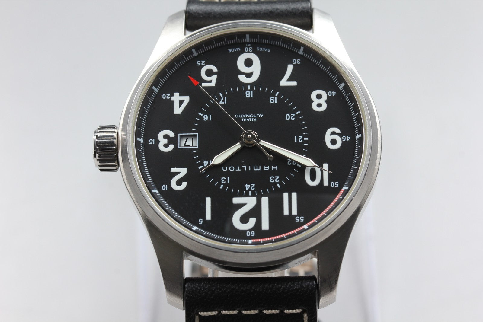 Hamilton Khaki Field H706150 Black Dial Automatic Date Men's Watch 43mm JAPAN