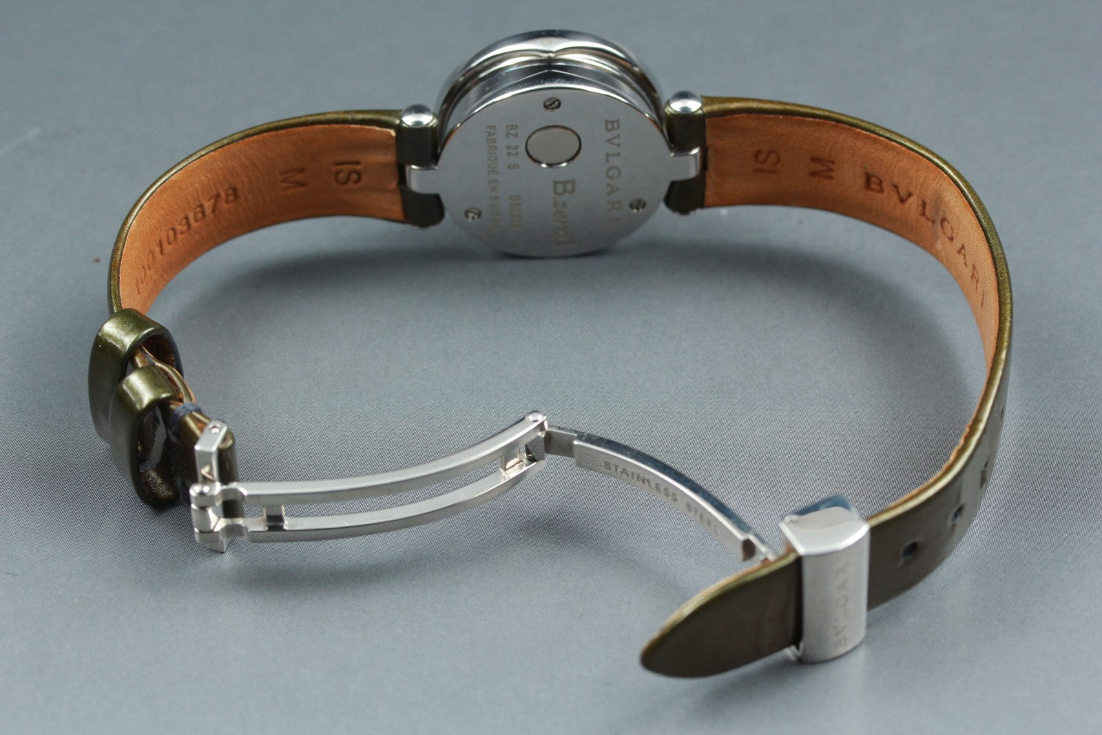 [Exc+5 Box] BVLGARI B.zero1 BZ22S 12P Diamond Blue 22mm Quartz Watch JAPAN