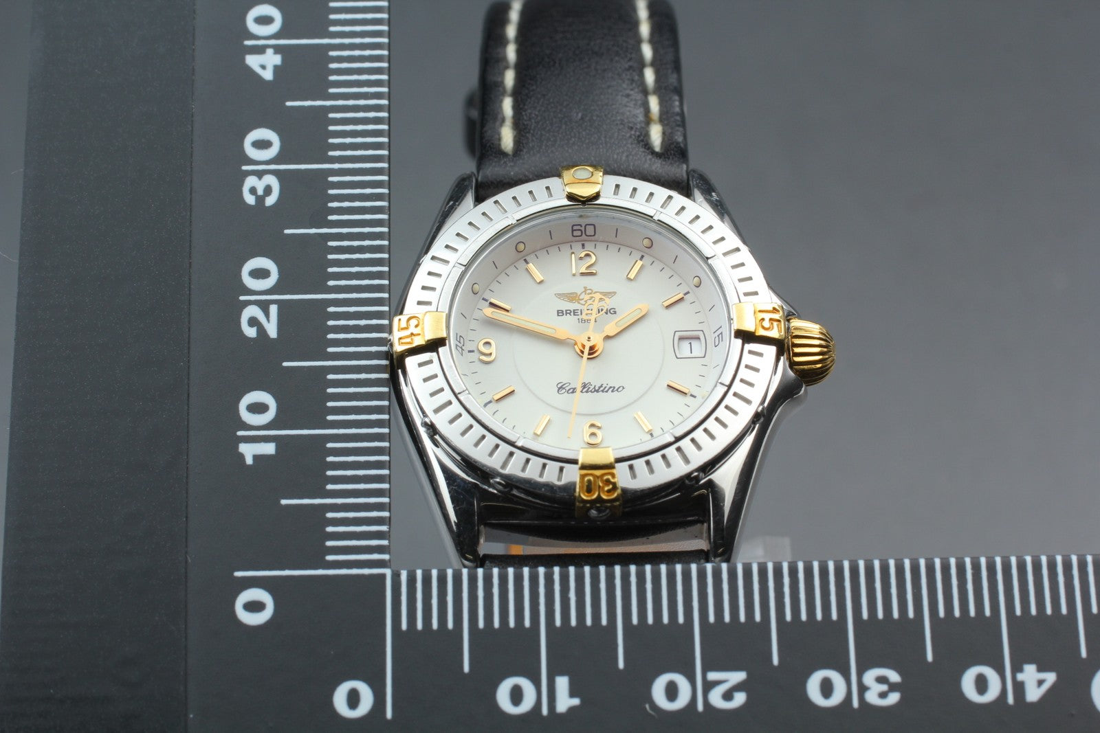 [Exc+5] BREITLING Callistino B52045 27mm Silver Black Quartz Women's Watch
