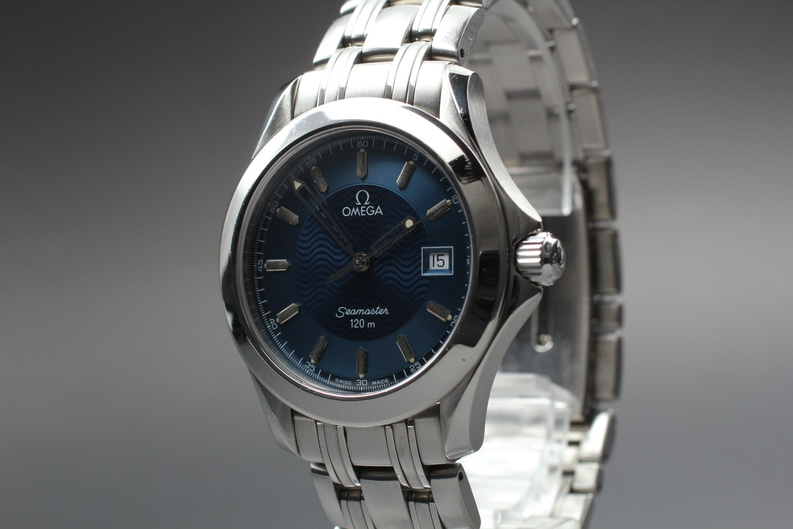 Overhauled[Exc+5] OMEGA Seamaster 120m 2511.81 Cal.1538 36mm Blue Qz Men's Watch