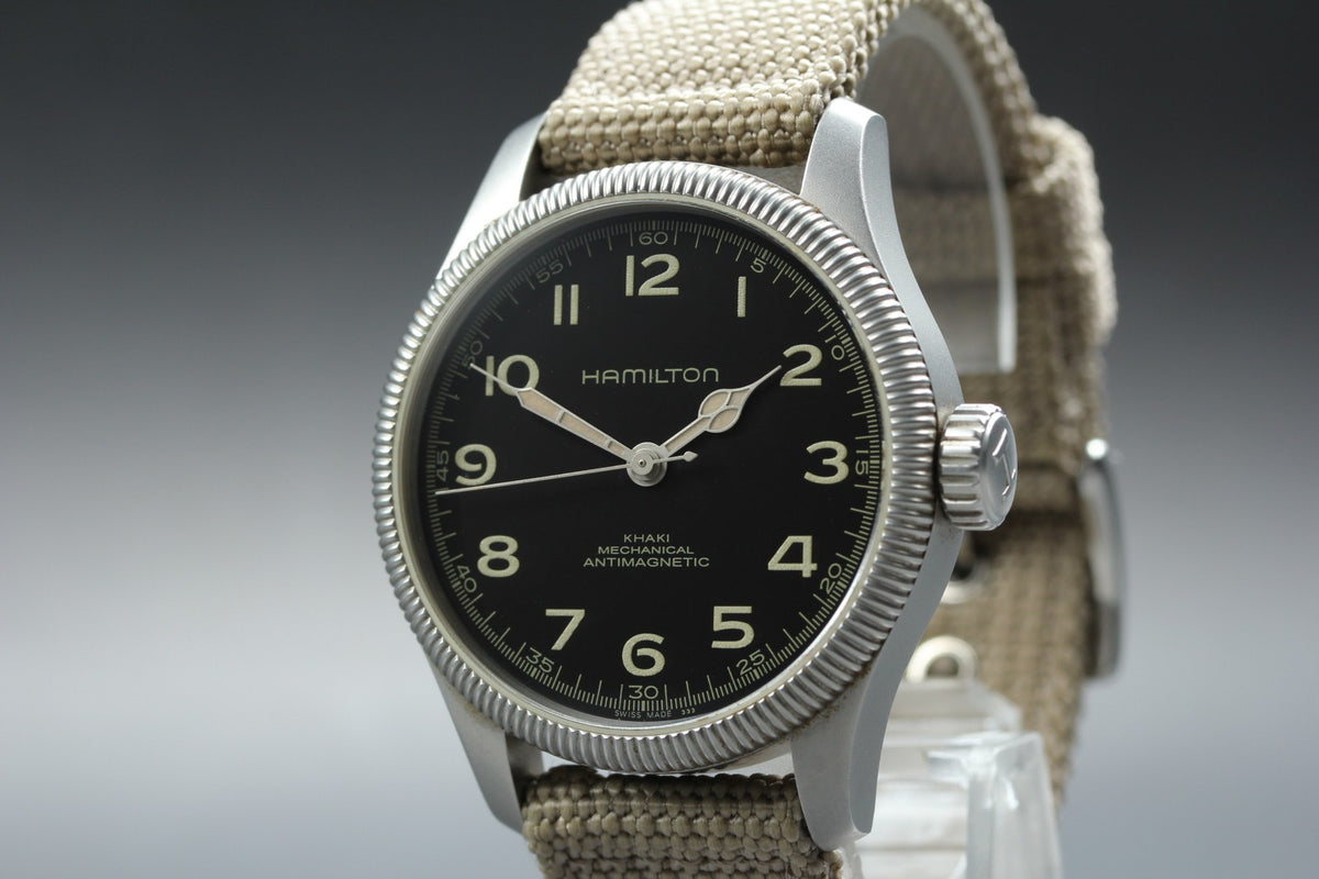 Hamilton Khaki Field Pioneer H604190 Black Automatic Men's Watch 41mm From JAPAN