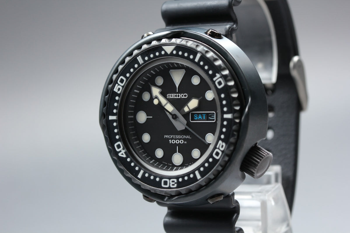 SEIKO PROSPEX MARINE MASTER 7C46-0AA0 SBBN011 Black Men's Quartz JAPAN [Box]