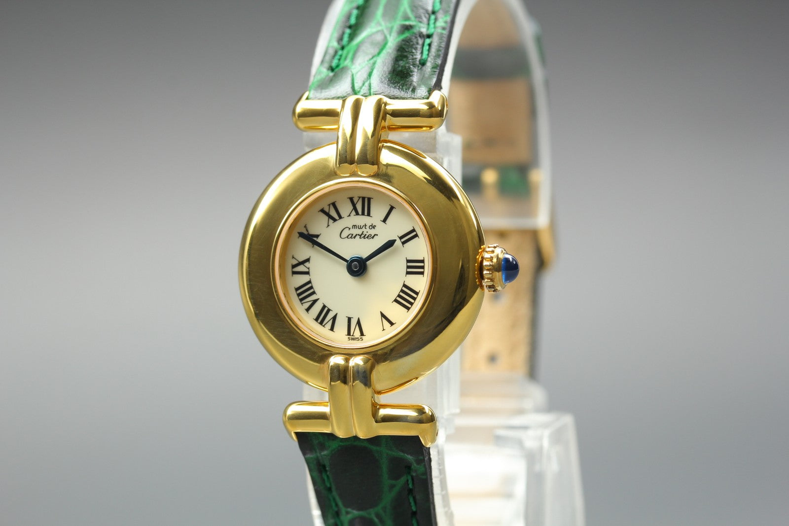 Vintage [Near MINT- Box] Cartier Must Colisee Vermeil 590002 Women's Qz Watch