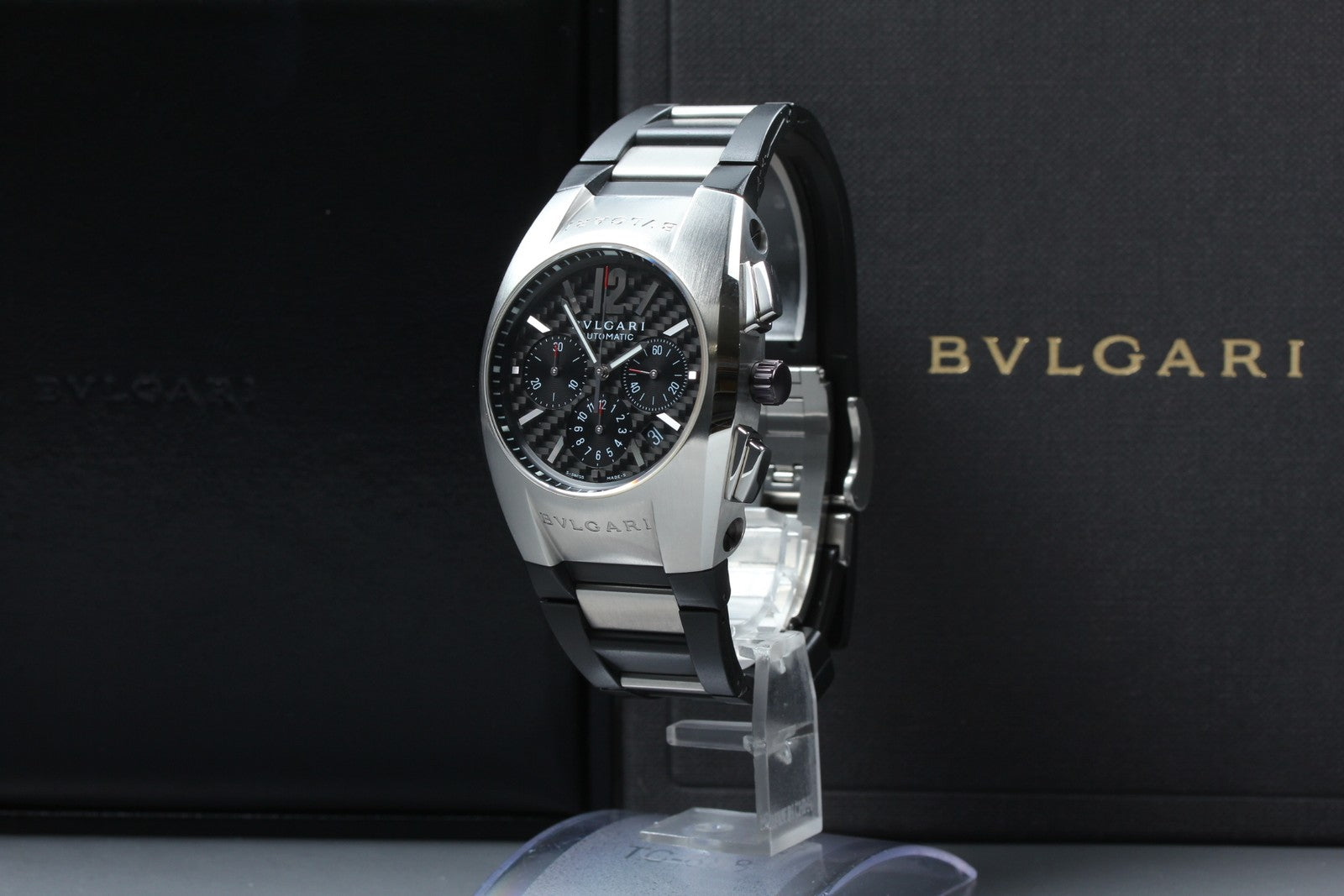 [Exc+5 Box] BVLGARI Ergon EG40SCH Black Chronograph 40mm Automatic Men's Watch