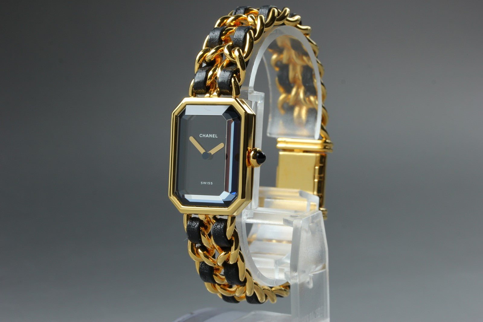 CHANEL Premiere L Size Black Dial Gold 20mm Quartz Women’s Watch [w/Box]