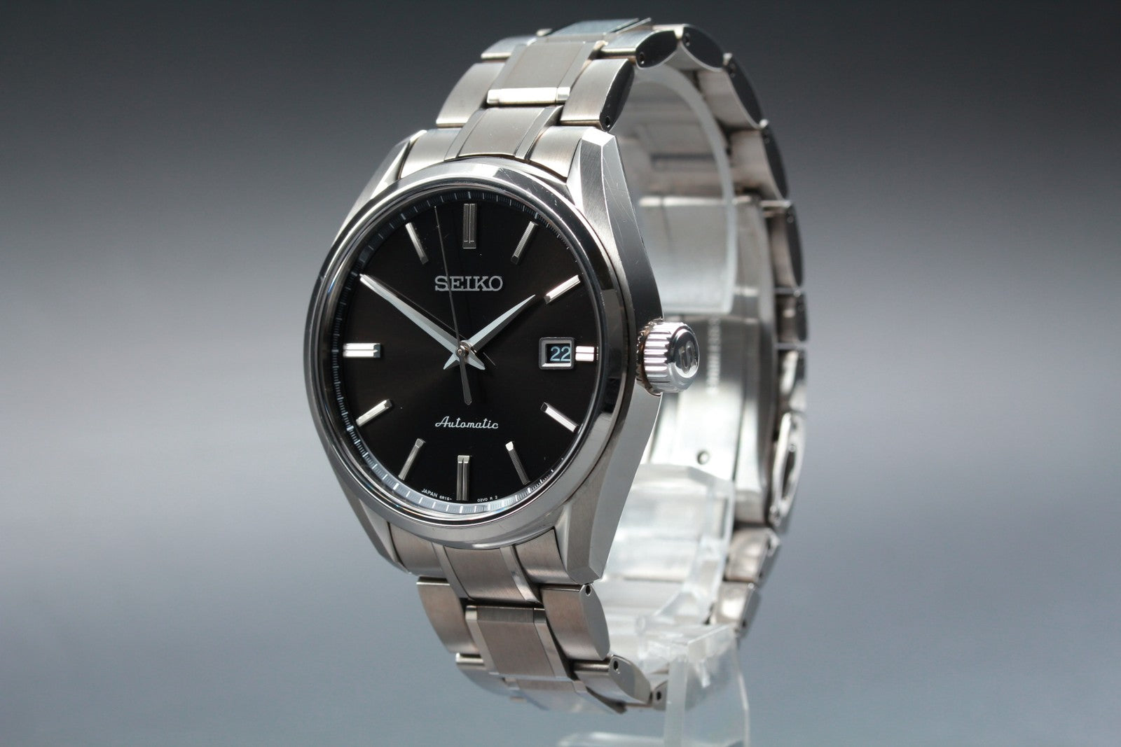 Exc+5* SEIKO Presage 6R15-03P0 Automatic Black Dial Boy's Watch 40mm JAPAN