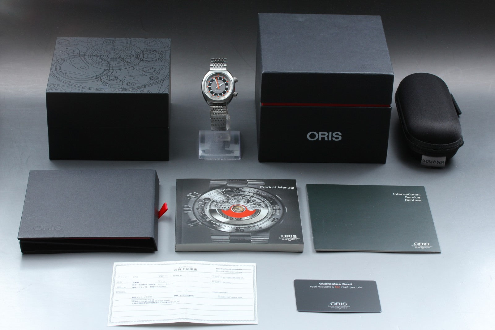 [Near MINT- Box] ORIS ChronOris Date 7737 Gray Dial 38mm Automatic Men's Watch