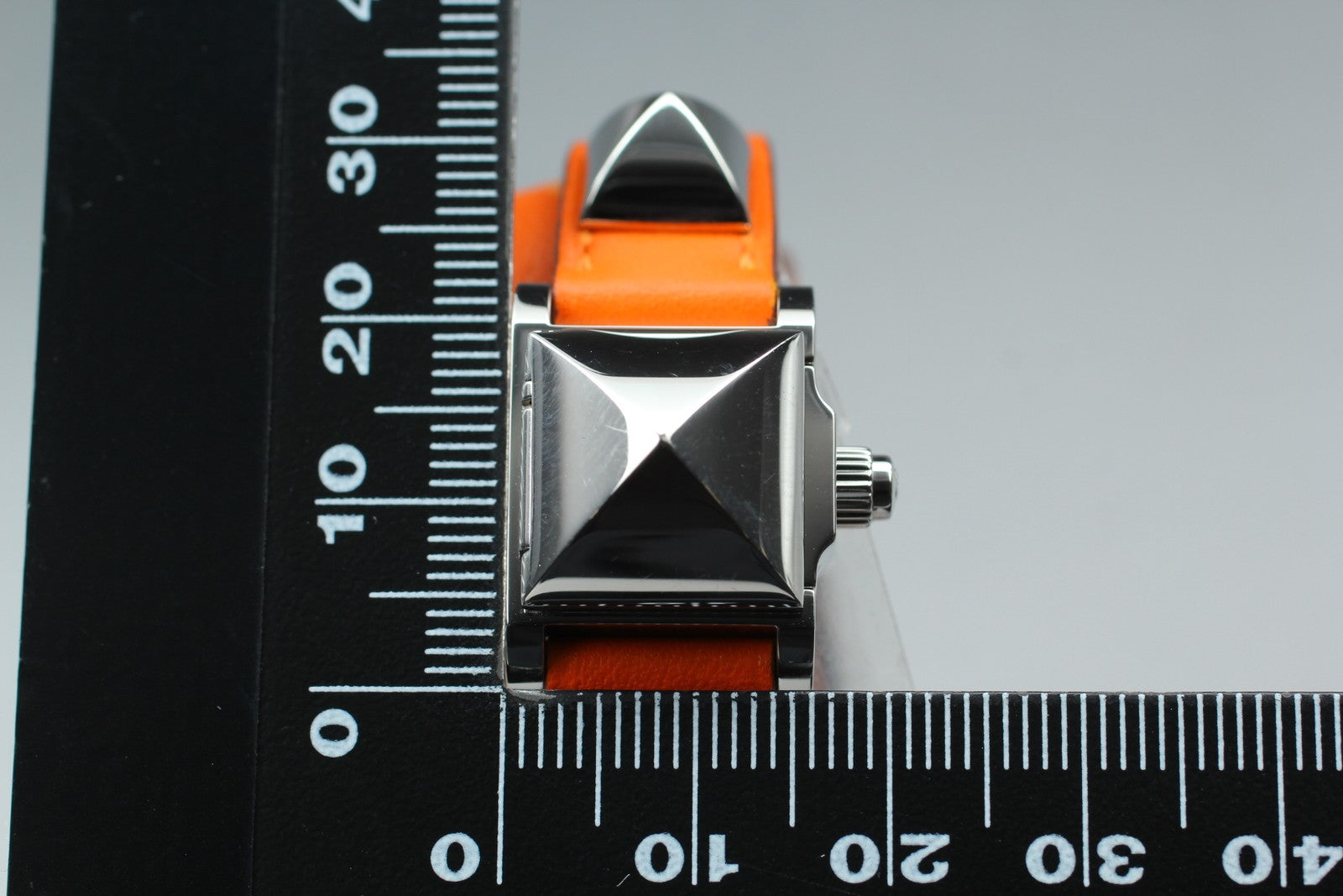 [Exc+5] HERMES Medor ME2.110 Silver Orange 17mm Woman's Watch Quartz From JAPAN