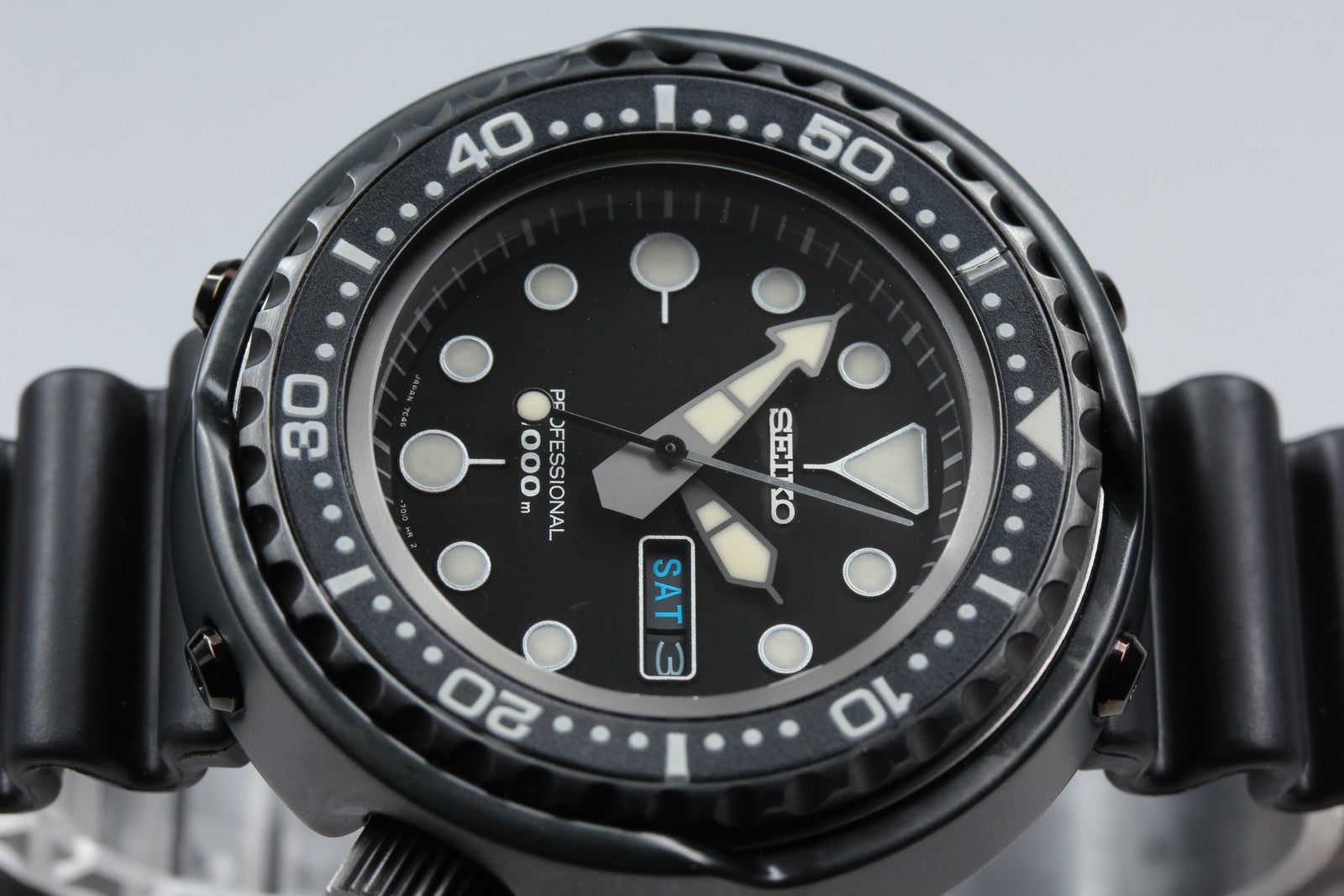 SEIKO PROSPEX MARINE MASTER 7C46-0AA0 SBBN011 Black Men's Quartz JAPAN [Box]