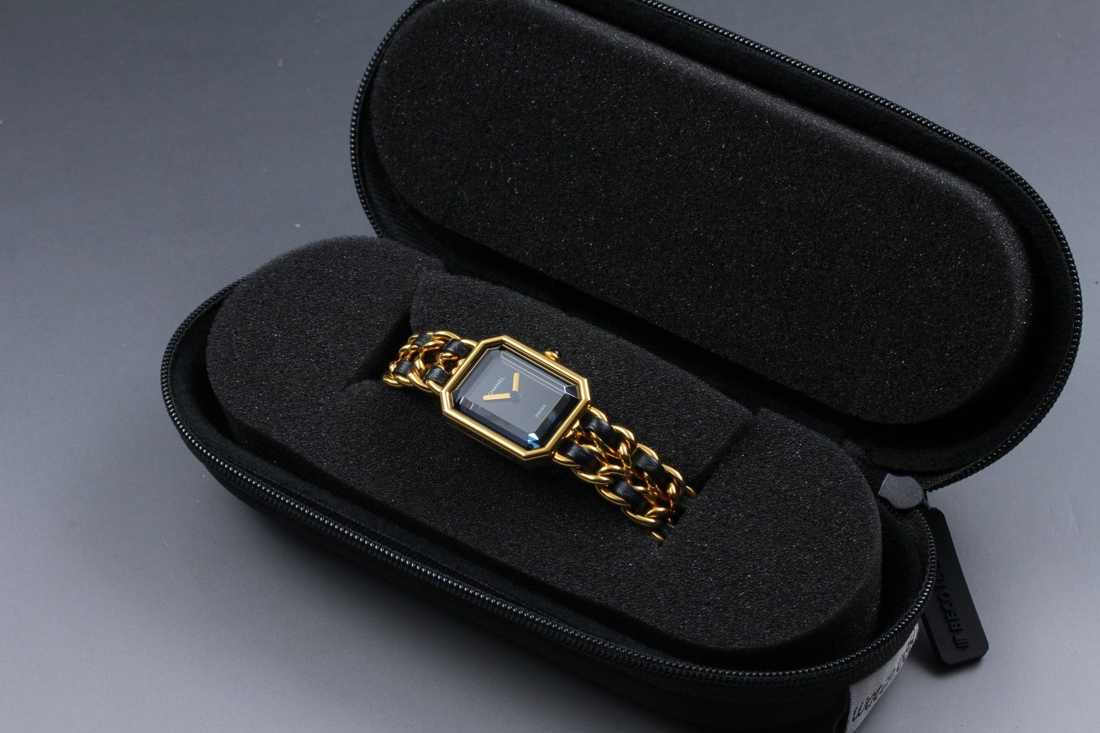 [Exc+5] CHANEL Premiere L Size Black Dial Gold 20mm Quartz Women’s Watch