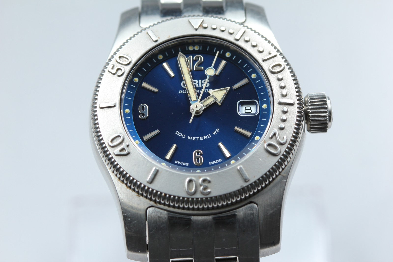 ORIS Big Crown Diver 7508 Automatic Blue Dial Unisex Date Watch 32mm JAPAN Box
