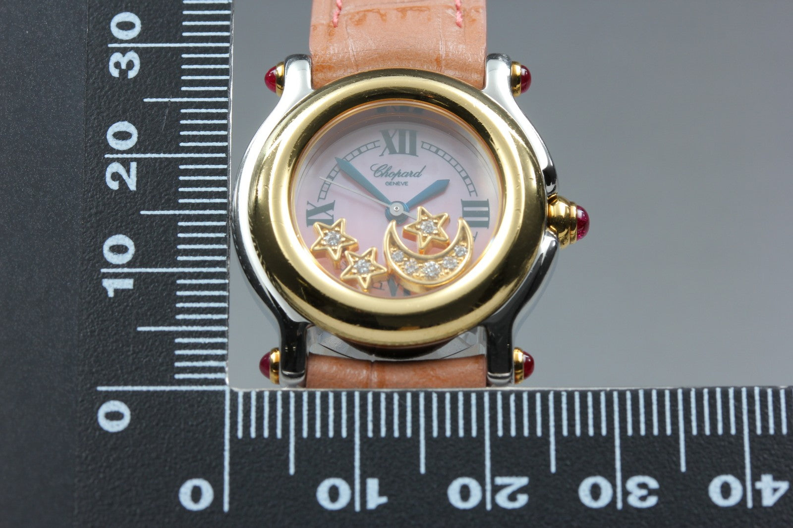 Chopard Happy Sport 27/8246-21 Moon Star Pink Dial Diamond Quartz Women’s Watch