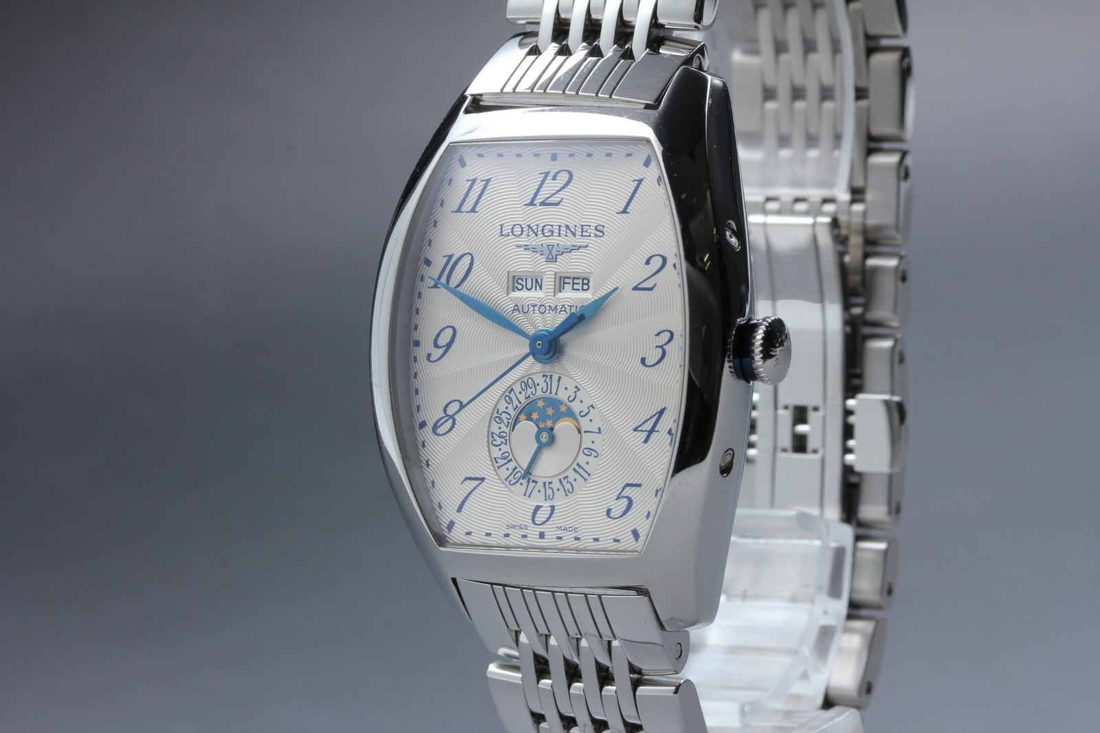 Exc+5*Box LONGINES Longines Evidenza L2.671.4 White Automatic Men's Watch 33mm
