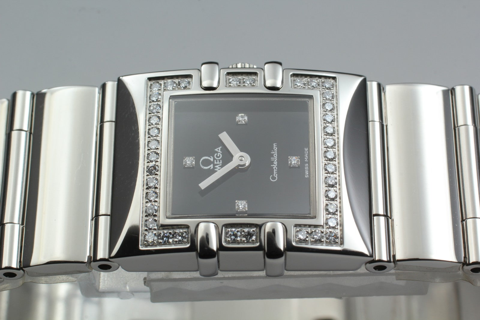 OMEGA Constellation QUADRA 895.1230 Cal.1376 Black Dial Diamond Women's Qz Watch