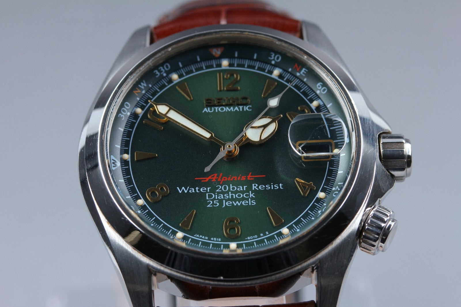 [Exc+5] SEIKO Alpinist 4S15-6000 SCVF009 Green Dial Automatic Men's Watch JAPAN