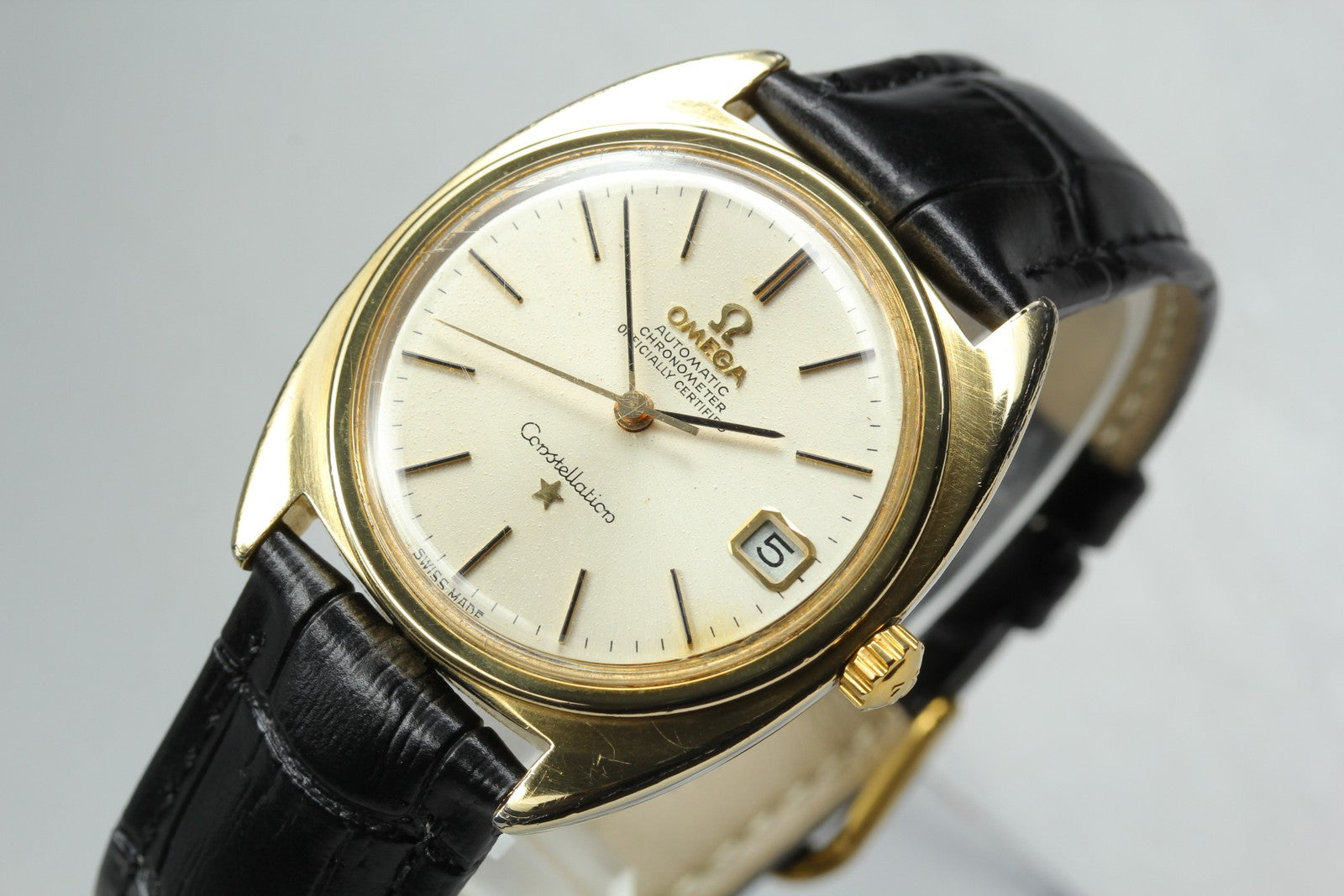 Vintage [Exc+5] OMEGA Constellation 168.017 Cal.564 Gold Automatic Men's Watch