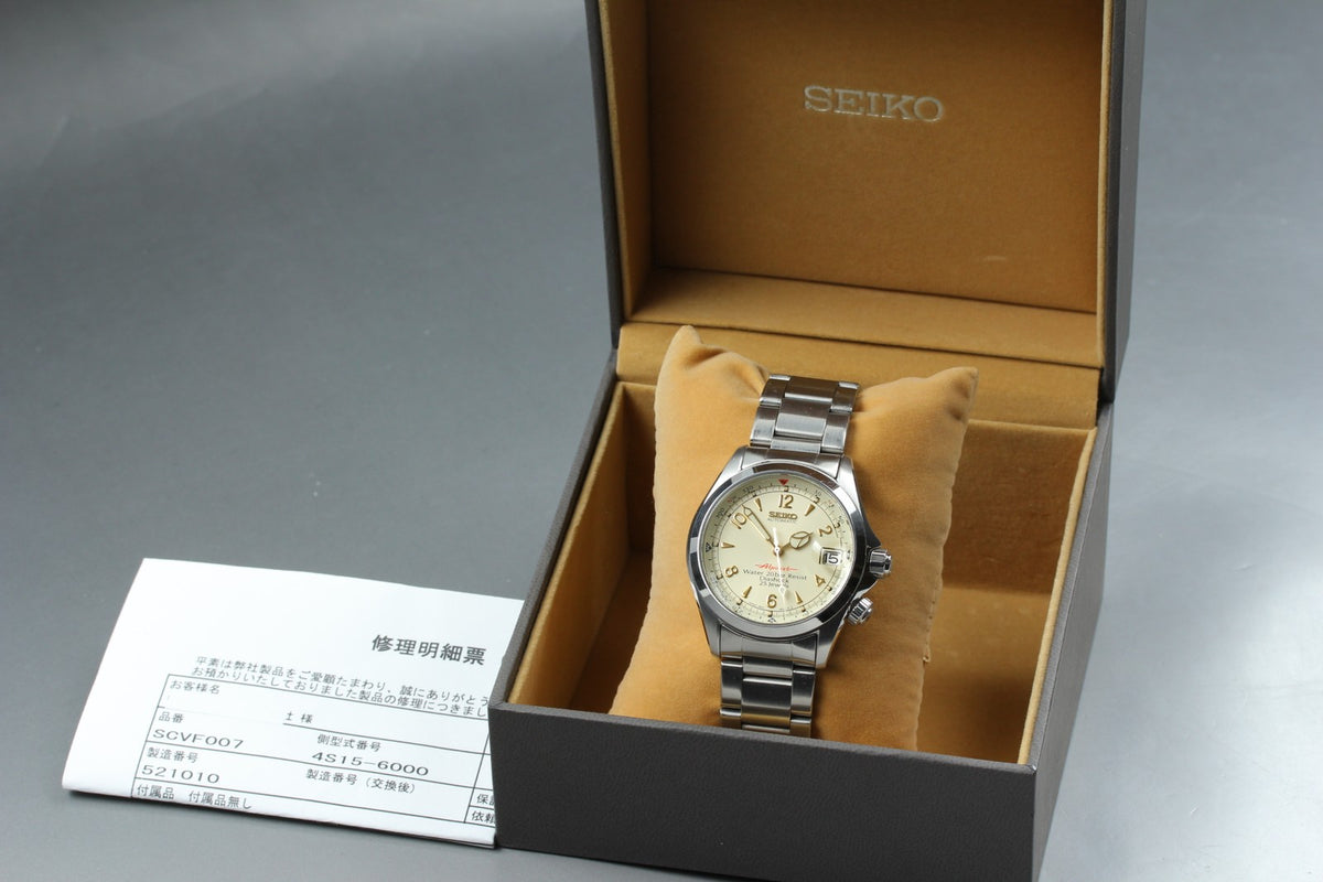 [Overhauled] SEIKO Red Alpinist 4S15-6000 SCVF007 Automatic Men's Watch JAPAN