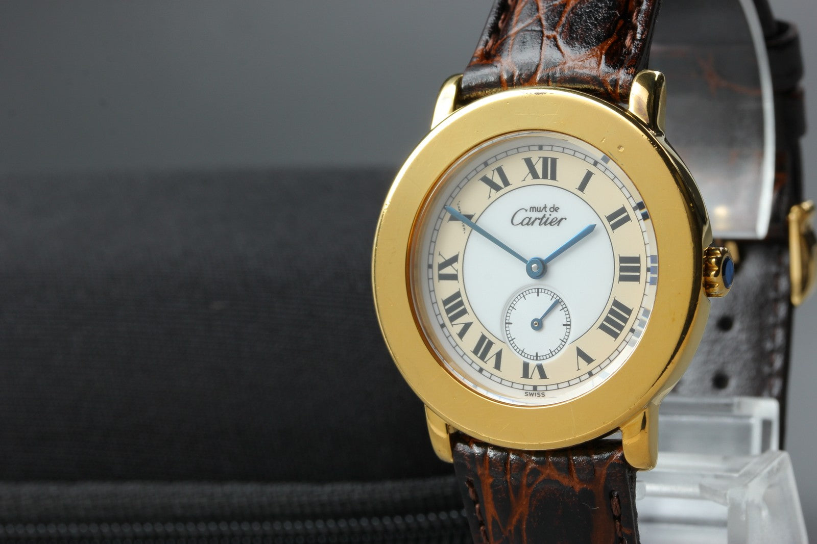 Vintage Cartier Must de Cartier Ronde 1810 1 Gold Brown 32mm Unisex Quartz Watch