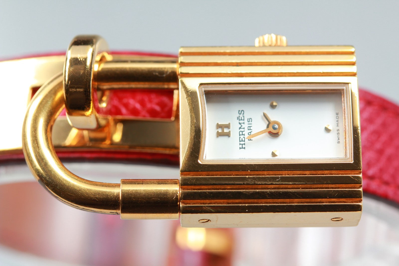 New Batt[Exc+5]Box HERMES Kelly White Dial Quartz Women's Watch 20mm From JAPAN