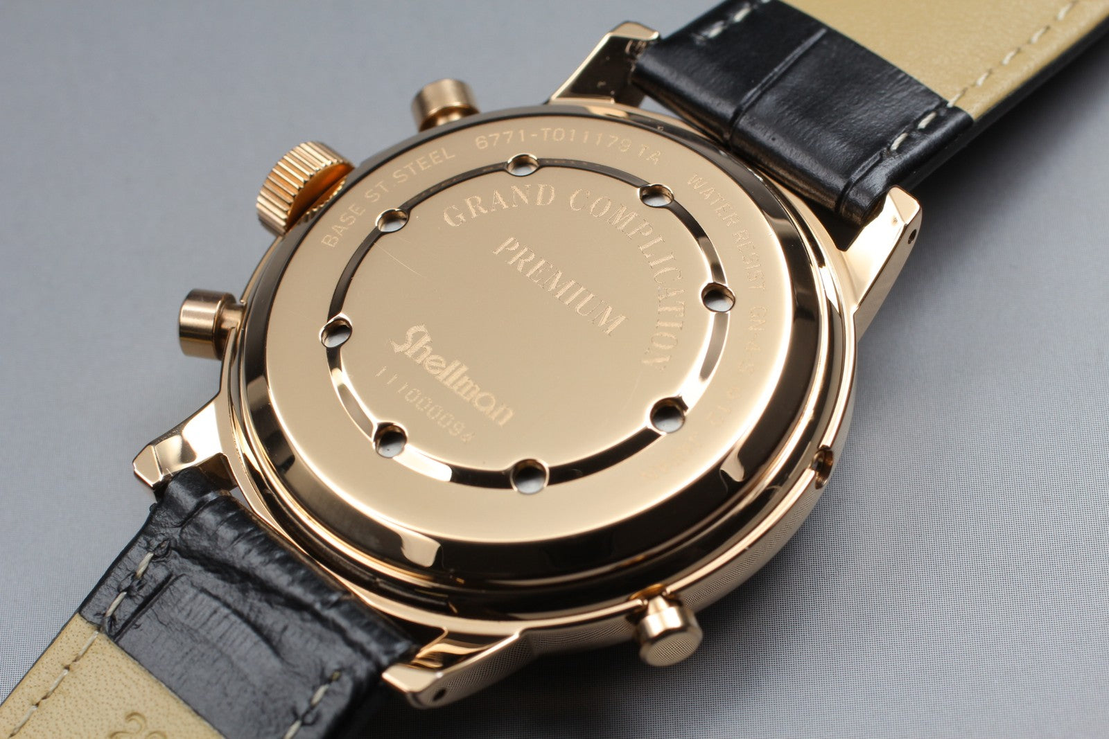 [Exc+5] SHELLMAN Grand Complication Premium 6771-T011179 TA Qz Watch From JAPAN