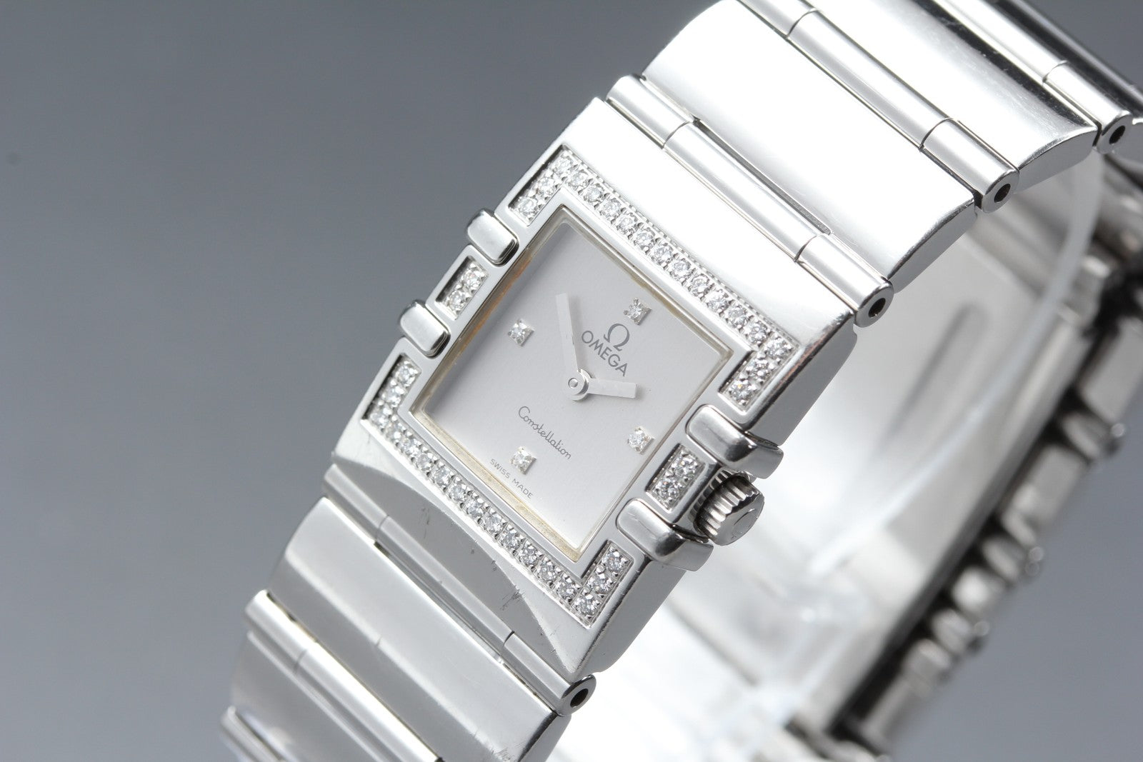 New Batt OMEGA Constellation Carre Quadra Cal.1376 1528.36 Quartz Women's Watch