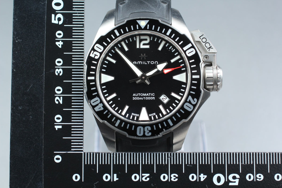 Hamilton Khaki Navy Frogman H776050 Black Date 42mm Automatic Men's Watch