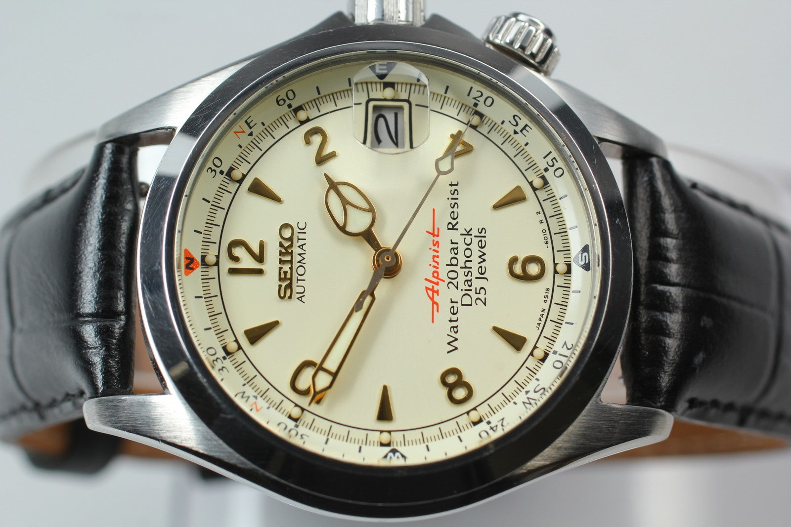 [Overhauled] SEIKO Red Alpinist 4S15-6000 SCVF007 Ivory Automatic Men's Watch