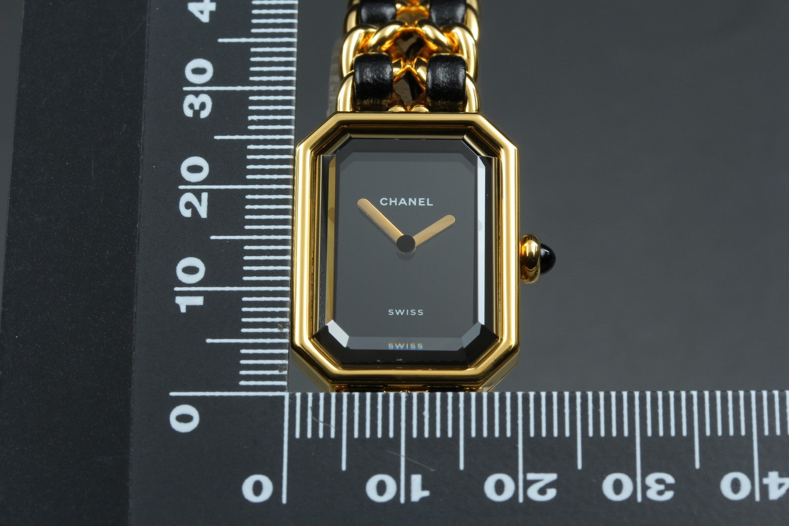 CHANEL Premiere L Size Black Dial Gold 20mm Quartz Women’s Watch [w/Box]