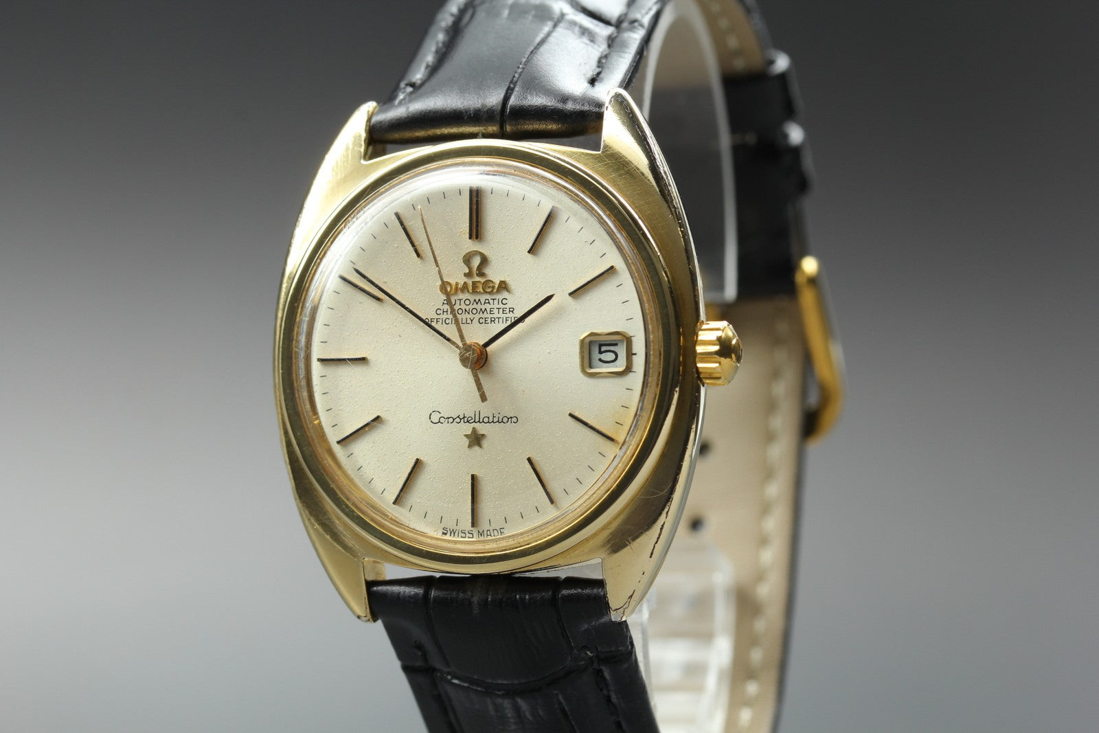 Vintage [Exc+5] OMEGA Constellation 168.017 Cal.564 Gold Automatic Men's Watch
