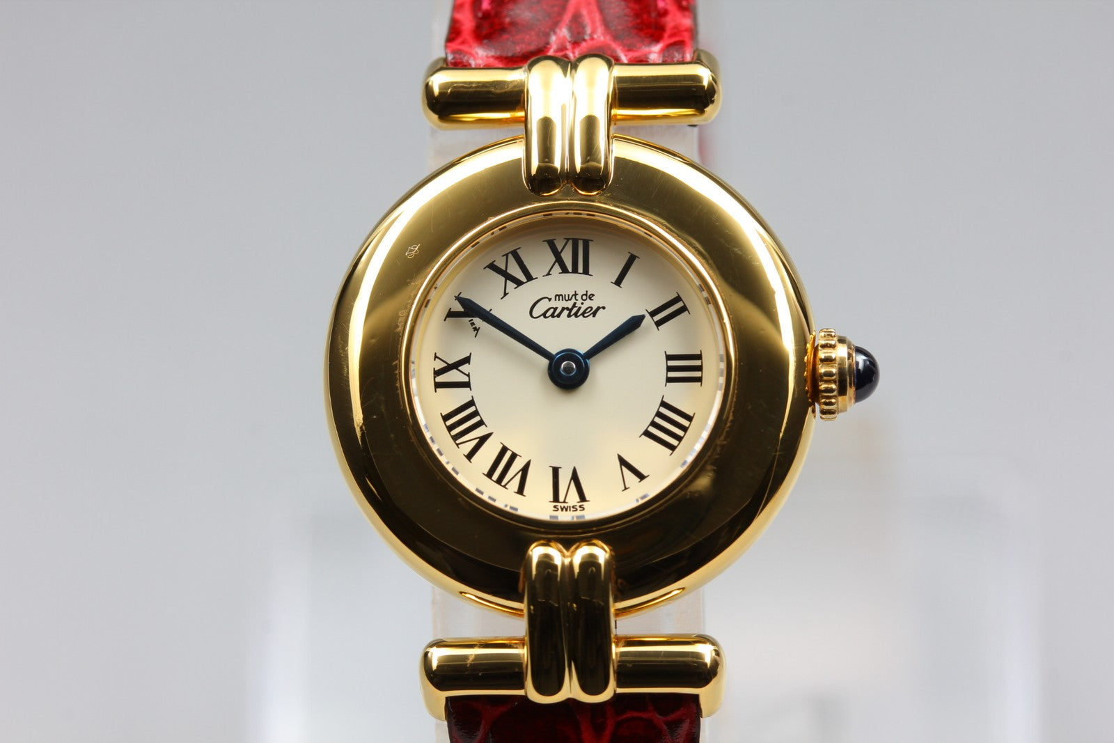 Vintage [Near MINT Pouch] Cartier Must Colisee Vermeil 590002 Women's Qz Watch