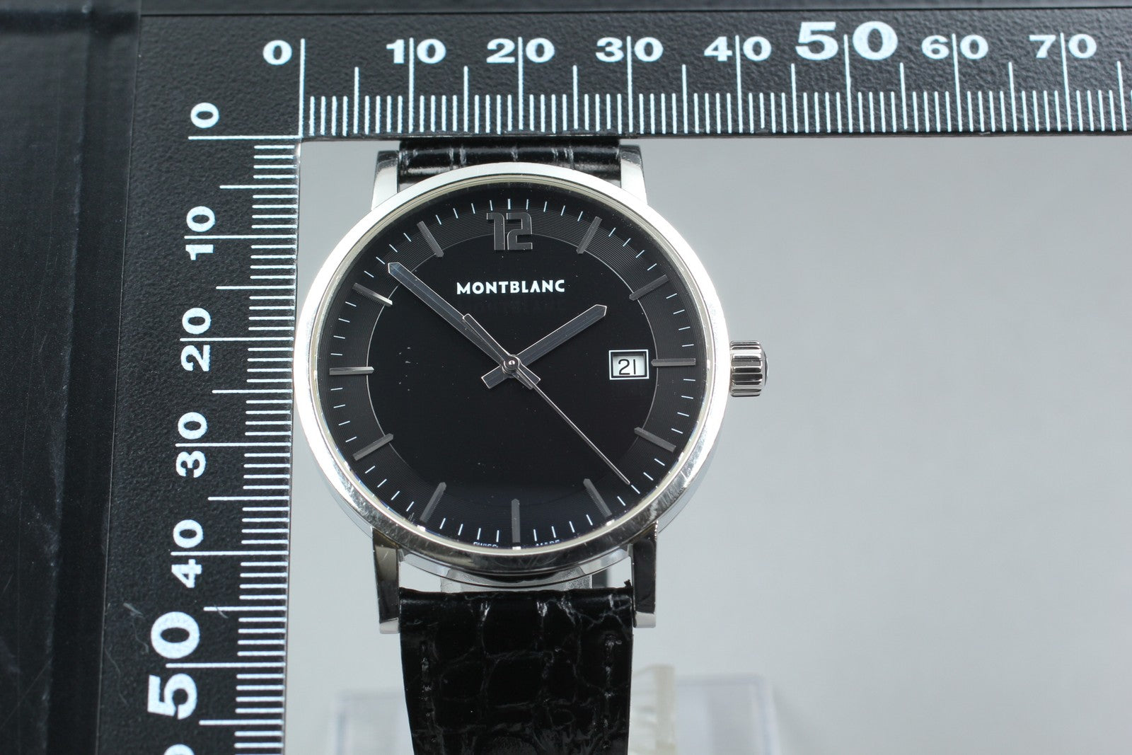 [Exc+5] Montblanc Summit 7093 Black Dial 39mm Date Quartz Men's Watch From JAPAN