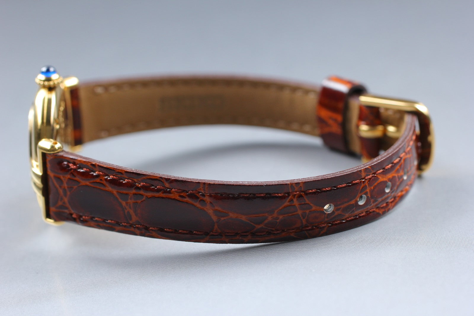 Vintage[Exc+5] Cartier Must Colisee Vermeil 2410 Brown Gold Women's Quartz Watch