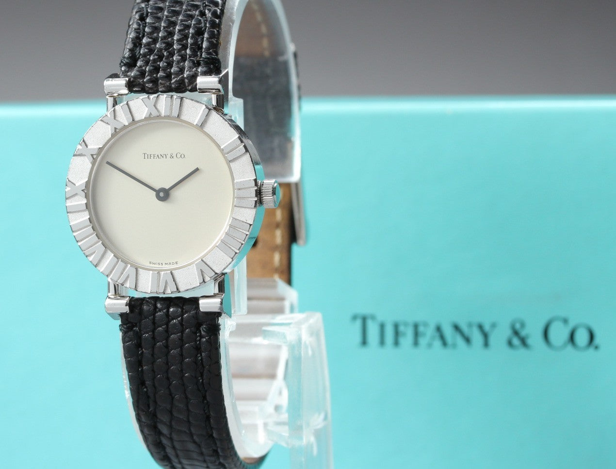 Tiffany & Co Atlas L0640 Sterling Silver 925 24mm Woman's Quartz Watch [Box]