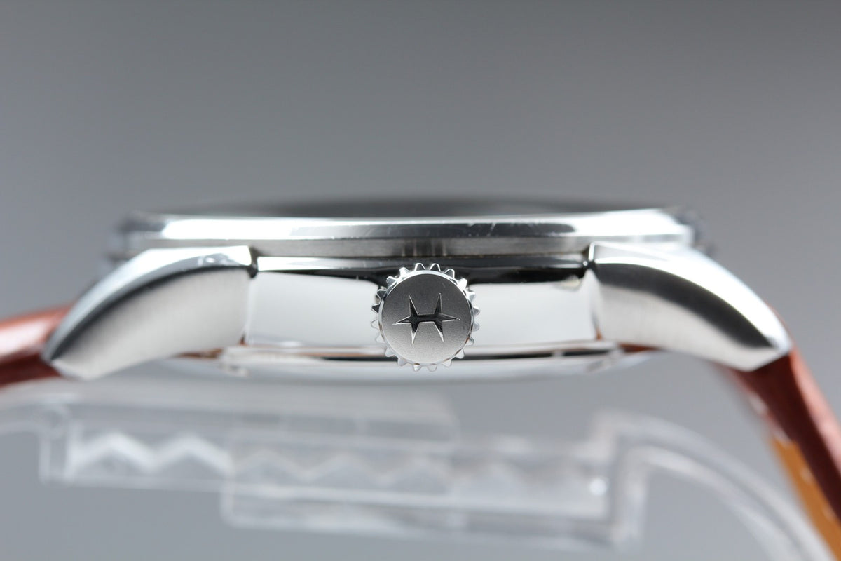 HAMILTON Jazzmaster Open Heart H326750 Blue Brown 39mm AT Men's Watch [Box]